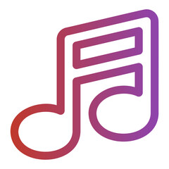 music note gradient icon