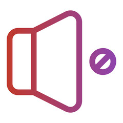 mute gradient icon