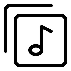 music album line icon