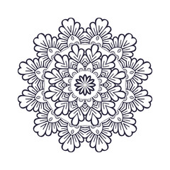 Beautiful mandala design, Ornamental round lace with damask and arabesque elements