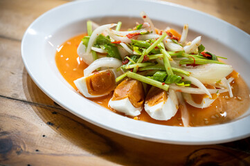 Salted Egg Spicy Salad (Yum Kai Kem)