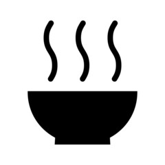 Bowl icon, food sign isolated on background, vector illustration, meal dinner symbol design