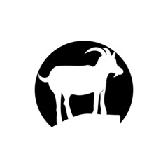 Goat icon logo free vector