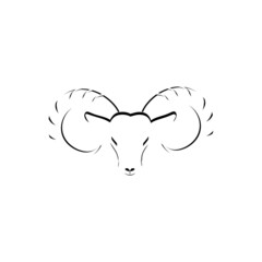 Goat icon logo free vector