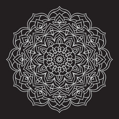 detailed mandala outline circular decoration vector design element