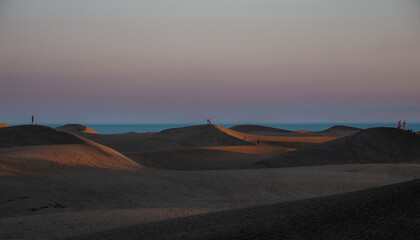 Fototapeta na wymiar sunset at the dunes