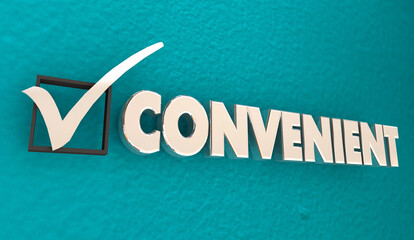 Convenient Check Mark Box Convenience Easy Fast Available 3d Illustration © iQoncept