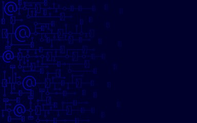 Abstract background of virtual communication by e-mail.