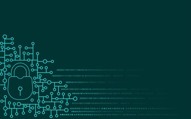 Abstract cyber security background in digital reality.