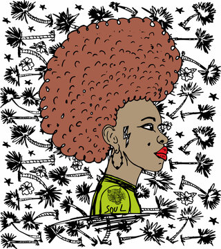 Funk girls graphic design vector art