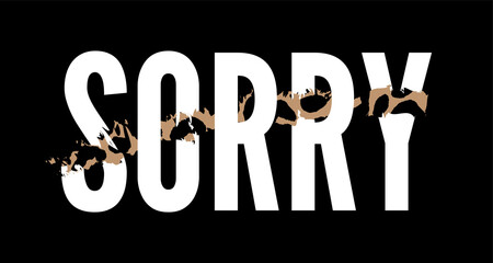 slogan Sorry Cool phrase graphic vector Print Fashion lettering calligraphy