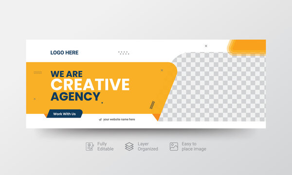 modern Professional Digital marketing social media Facebook cover or web banner template,