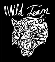 Tattoo tribal Wild cats graphic design vector art