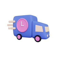 Delivery Time. isolated on a white background. 3d illustration