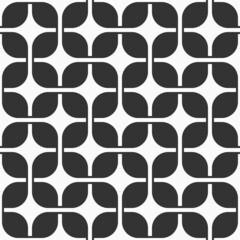 Seamless lattice vector pattern. Weaving texture. Geometric lattice. Black and white interlace pattern. Geometric background.