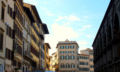 Fototapeta na wymiar The historical center of the ancient Italian city of Florence.