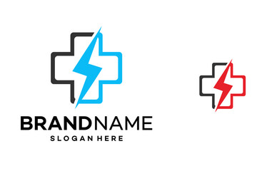 Obraz premium Health Medical Fast Icon Logo Design Template Illustration Vector