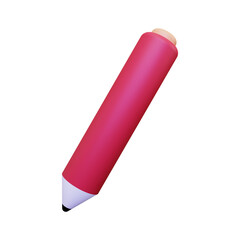 Pencil. isolated on a white background. 3d illustration
