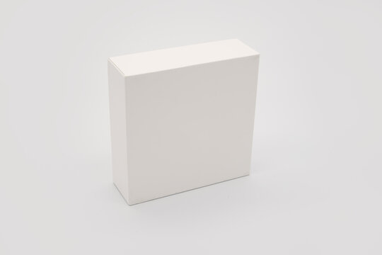 blank isolated white box for package design such as earphone