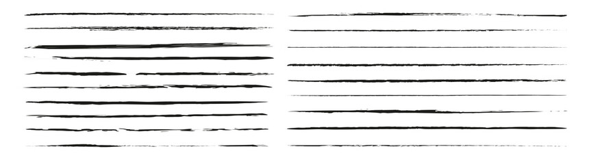 Set of vector brush strokes line
