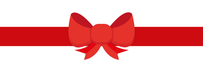 Decorative red bow for page decor