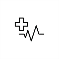 heartbeat Icon Vector Illustration Logo Template on white background