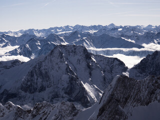 Naklejka premium European Alps mountain peaks