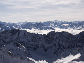 European Alps mountain peaks