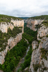 Fototapeta na wymiar Foz de Arbayun, Réserve naturelle, Lumbier, rivière Salazar, Canyun, Pyrénées, Province de Navarre, Espagne