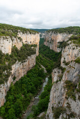 Fototapeta na wymiar Foz de Arbayun, Réserve naturelle, Lumbier, rivière Salazar, Canyun, Pyrénées, Province de Navarre, Espagne