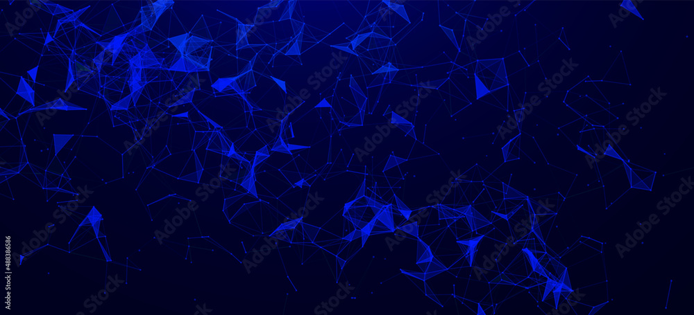 Wall mural vector futuristic technology background. digital network concept. big data analysis