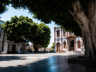 Fototapeta premium Town square with a church