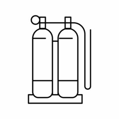gas cylinders for welding line icon vector illustration