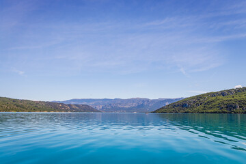 Fototapeta na wymiar Sainte-Croix Lake, on the Verdon valley, France