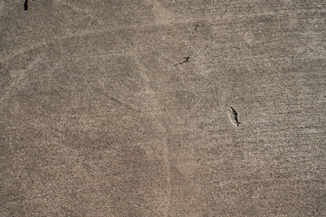 Top Angle View of Dirty Concrete With small dent
