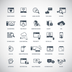 Set of SEO and Development icons	