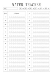 Water Tracker Templates Sheet.