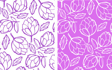 Spring summer pattern with flowers. Floral template background. Pattern flower set.