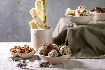 Homemade sweet gifts toffee chocolate truffle candy collection