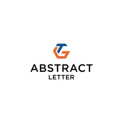 Obraz premium Geometric GT TG Logo Design with Minimalist Monogram and Abstract Polygon for Modern Business and Technology Identity