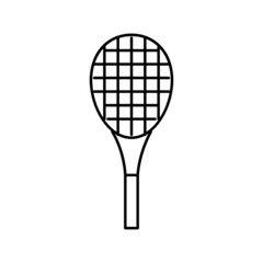 racquet tennis line icon vector illustration