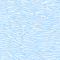 Obraz premium Pastel blue zebra seamless repeat pattern. Vector, editable animal all over print on light blue background.