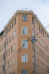Fototapeta na wymiar The facade of a building in St. Petersburg, Russia.