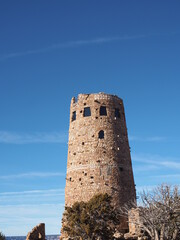 Fototapeta na wymiar アメリカ、アリゾナ州、グランドキャニオン国立公園のデザートビューウォッチタワー 