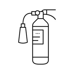 fire extinguisher line icon vector illustration flat