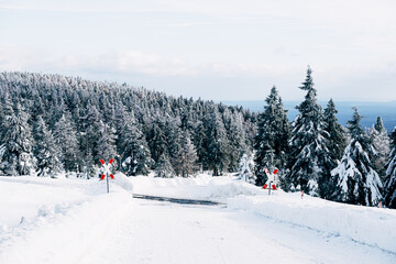 Harz Brocken im Schnee