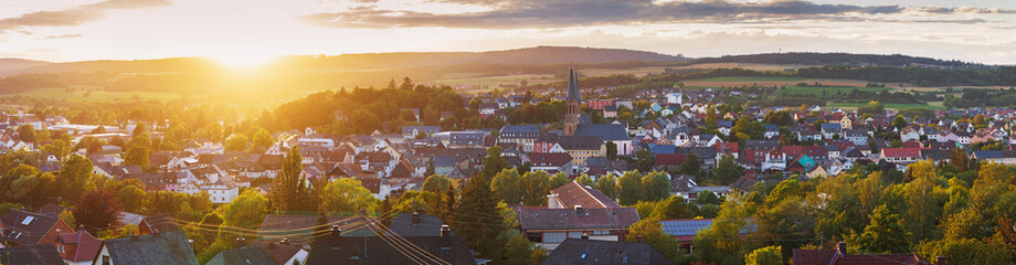 Birkenfeld Nahe - great panorama of a small town in Germany