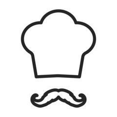 Chef vector outline icon. Vector illustration cooking on white background. Isolated outline illustration icon of chef .