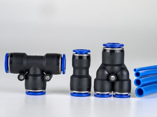 Various plastic pneumatic components