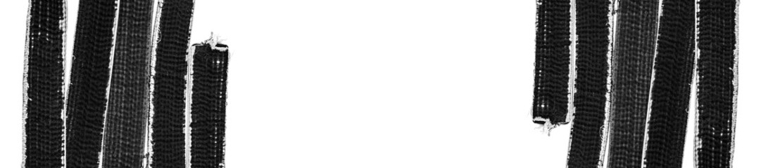 Zen art. Black belt martial arts on white background. Clothes for martial arts, aikido, karate, judo. Copy paste.